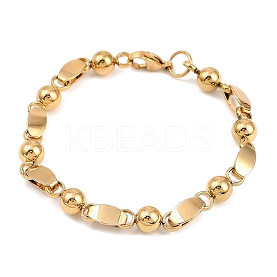 201 Stainless Steel Link Chain Bracelets for Women BJEW-B143-17G-1