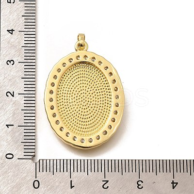 Religion Themed Rack Plating Brass Micro Pave Cubic Zirconia Pendants KK-L226-007G-17-1