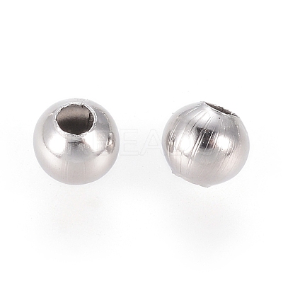 Tarnish Resistant 304 Stainless Steel Hollow Round Seamed Beads STAS-R032-6mm-1