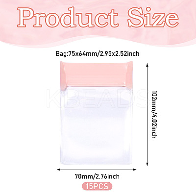 15Pcs Rectangle EVA Resealable Packaging Bags ABAG-TA0001-28B-1
