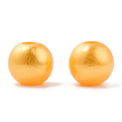 Spray Painted ABS Plastic Imitation Pearl Beads OACR-T015-05A-18-1