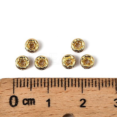 Brass Grade A Rhinestone Spacer Beads RSB034NF-05G-1