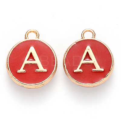 Golden Plated Alloy Enamel Charms LS-ENAM-S118-03A-1