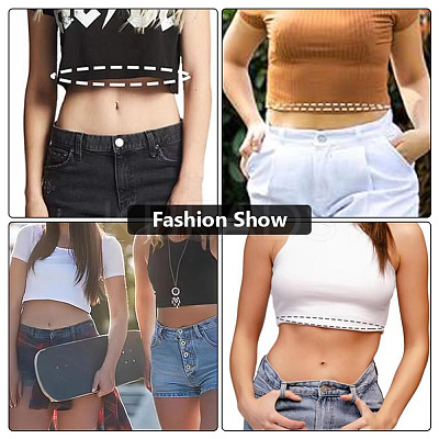 8 Pcs 2 Colors Simple Polyester Shirt Stay Belt AJEW-GO0001-41-1