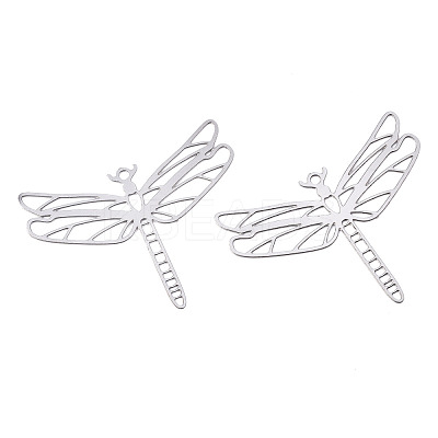 Tarnish Resistant 201 Stainless Steel Filigree Pendants X-STAS-S118-008P-1