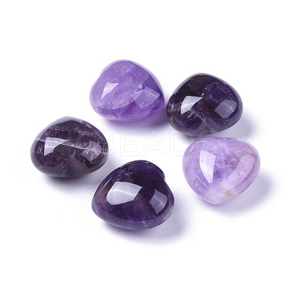 Natural Amethyst Heart Love Stone G-F659-B05-1