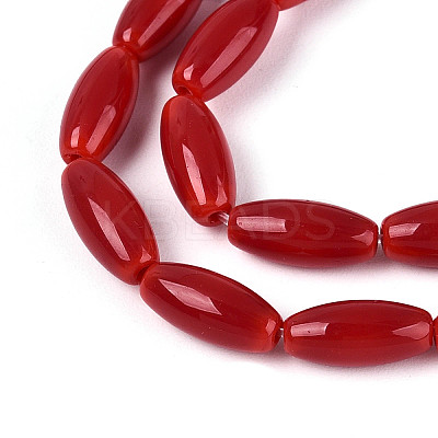 Opaque Glass Beads Strands GLAA-T028-15P-02-1