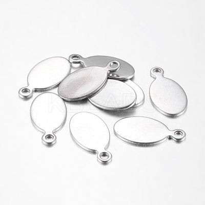 Tarnish Resistant 201 Stainless Steel Stamping Blank Tag Pendants X-STAS-Q109-1