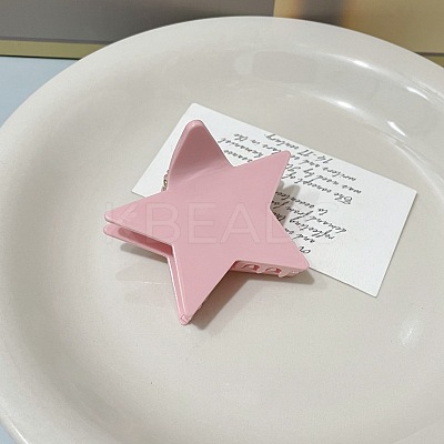 Cute Candy-Colored Star Cellulose Acetate Claw Hair Clips for Women - Perfect for Updos and Half-Up Hairstyles LS-ST9521027-1