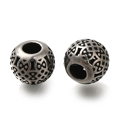 304 Stainless Steel European Beads STAS-D191-14B-AS-1