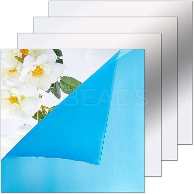 PET Plastic Mirror Wall Stickers AJEW-WH0018-68C-1