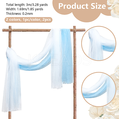 2Pcs 2 Colors Organza Fabrics DIY-OC0012-90B-1