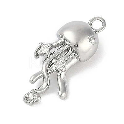 Brass Micro Pave Cubic Zirconia Pendants KK-I719-36P-1