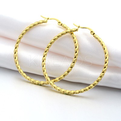 304 Stainless Steel Hoop Earring EJEW-P066-12G-1