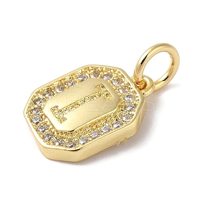 Real 18K Gold Plated Brass Micro Pave Clear Cubic Zirconia Pendants KK-L216-002G-I-1
