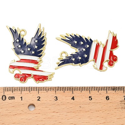 Independence Day Alloy Enamel Pendants ENAM-G229-06G-02-1