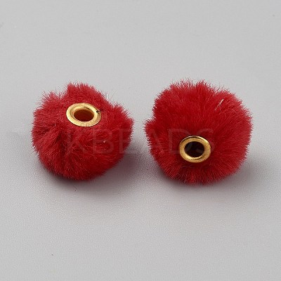 Imitation Mink Fur European Beads FIND-WH0148-423Q-1