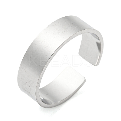 Non-Tarnish 304 Stainless Steel Open Eye Cuff Rings RJEW-G306-02P-1