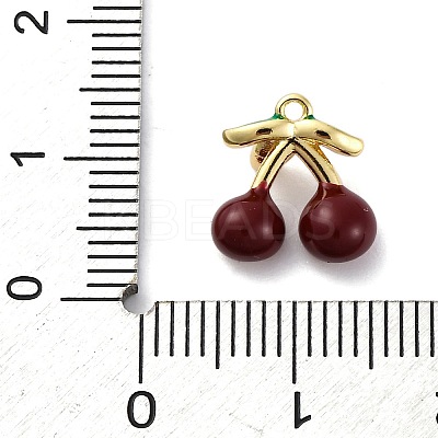Brass Micro Pave Cubic Zirconia Charms KK-A240-04G-1