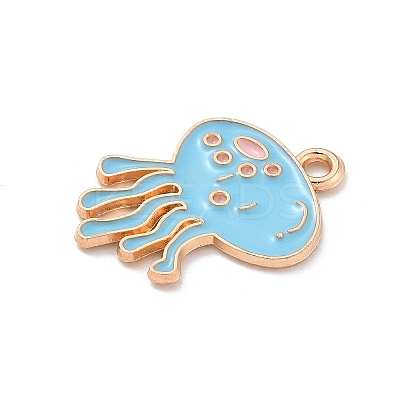 Alloy Enamel Pendants ENAM-A008-36KCG-01-1
