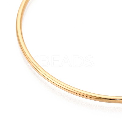 304 Stainless Steel Plain Bangles For Women BJEW-N033-02G-1