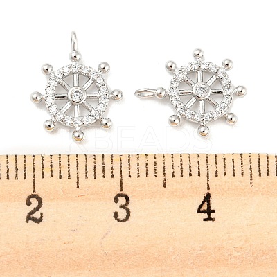 925 Sterling Silver Micro Pave Cubic Zirconia Charms STER-Q190-04P-1