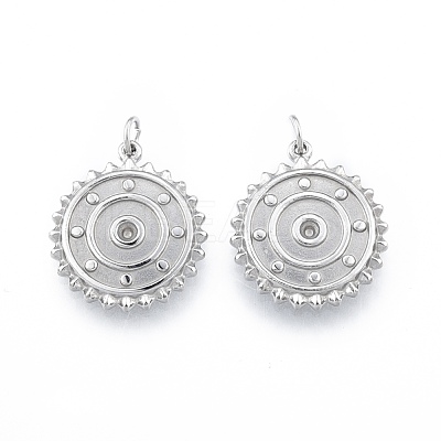 Tarnish Resistant 304 Stainless Steel Pendant Rhinestone Settings STAS-N097-257P-1
