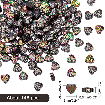 2 Strands Electroplate Non-magnetic Synthetic Hematite Beads Strands G-AR0004-24-1