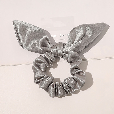 Rabbit Ear Polyester Elastic Hair Accessories OHAR-PW0007-15E-1