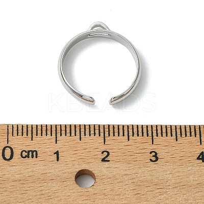 SHEGRACE Adjustable Brass Ring Components XGR0088P-132P-1