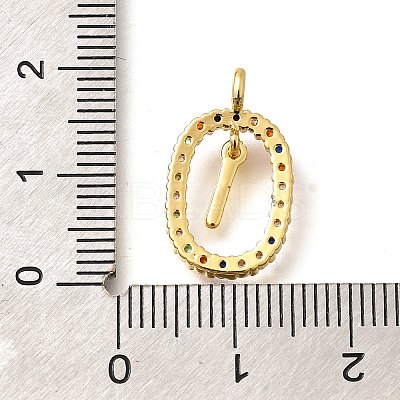 Brass Micro Pave Cubic Zirconia Pendants ZIRC-P123-01G-I02-1