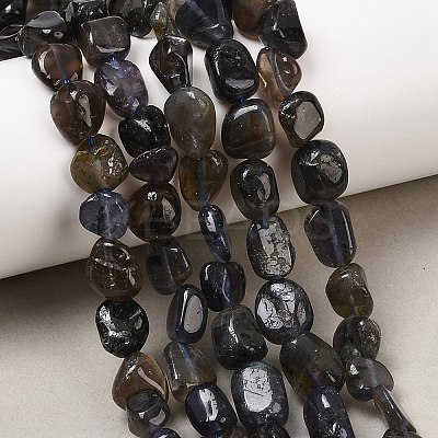 Natural Iolite/Cordierite/Dichroite Beads Strands G-A284-A02-02-1