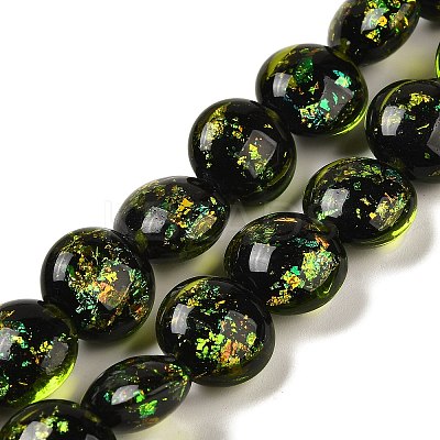 Handmade Dichroic Foil Glass Beads Strands DICH-U001-11H-1