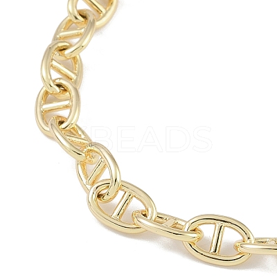 Brass Mariner Link Chain Bracelet Making KK-U020-12G-1