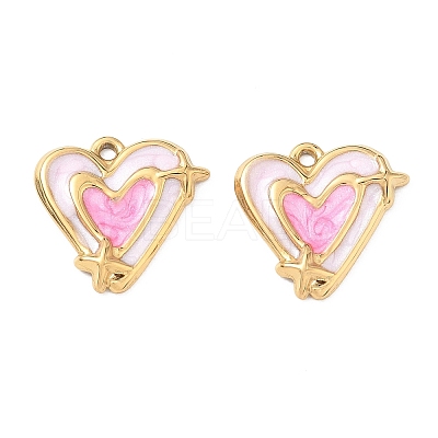 304 Stainless Steel Enamel Pendants STAS-Q119-26G-03-1