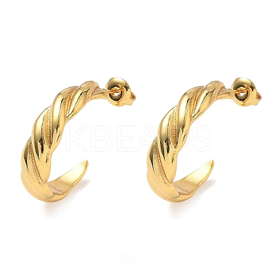 304 Stainless Steel Stud Earrings for Women EJEW-K333-30G-1