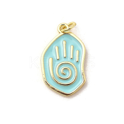 Brass Enamel Pendants KK-I378-08G-1