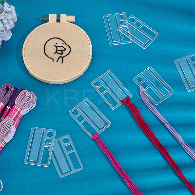 100Pcs Acrylic Thread Winding Boards TOOL-PH0001-99-1