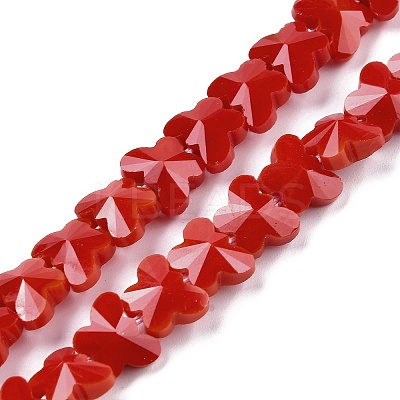 Opaque Color Glass Beads Strands EGLA-L045-I-B02-1