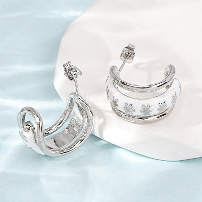 Rack Plating Brass Enamel Stud Earrings KK-CBAB1AF-38A-P-1