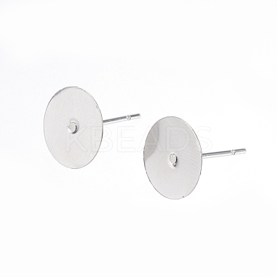 Non-Tarnish 304 Stainless Steel Stud Earring Findings A-STAS-D448-088P-10mm-1