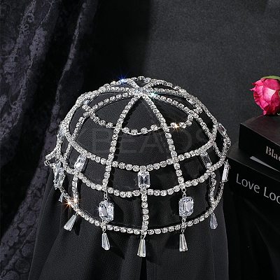 Alloy Rhinestone Headbands for Women AJEW-WH20020-241P-1