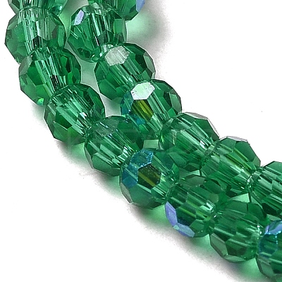 Electroplate Transparent Glass Beads Strands EGLA-A035-T3mm-L18-1