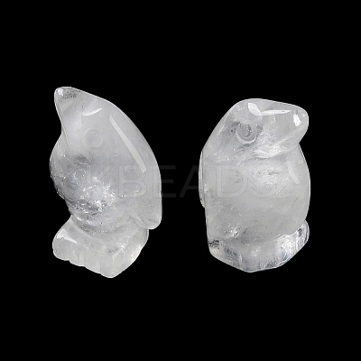 Natural Quartz Crystal Carved Healing Penguin Figurines G-B062-08F-1
