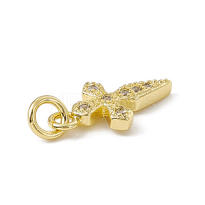 Brass Micro Pave Cubic Zirconia Charms ZIRC-F132-83G-1