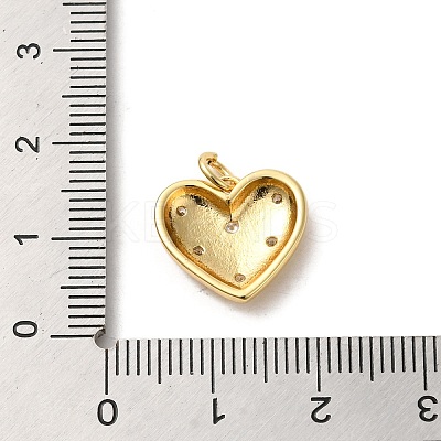 Rack Plating Brass Micro Pave Clear Cubic Zirconia Charms KK-G488-12G-1