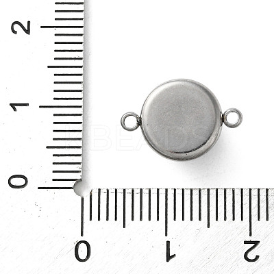 304 Stainless Steel & Acrylic Blue Evil Eye Connector Charms STAS-M091-01P-1