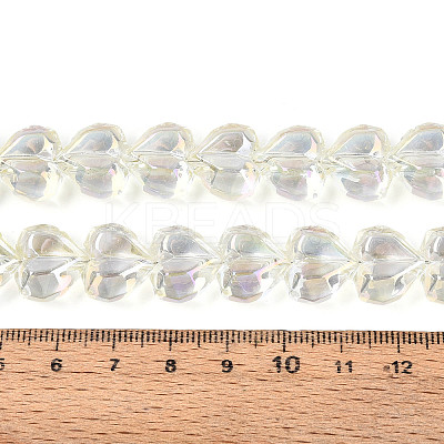 Electroplate Transparent Glass Beads Strands EGLA-B012-AB12-1