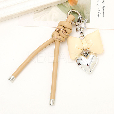 1Pc Imitation Leather Keychain AJEW-CL0001-09C-1