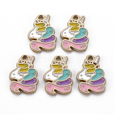 Alloy Enamel Pendants ENAM-N055-012B-NR-1